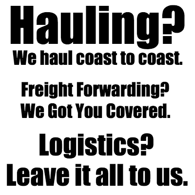 Hauling - Freight Forwarding - Logistics - This is a picture created in pixlr talking about Hauling and Freight Forwarding in North Bay Ontario